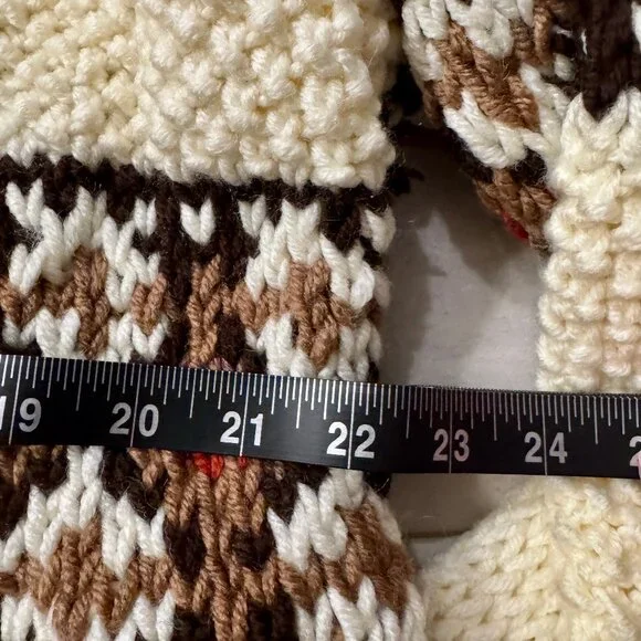 New The Marilyn Monroe 1962 Luxury Chunky Hand Knit Lambswool Wool Cardigan XL - Picture 7 of 15